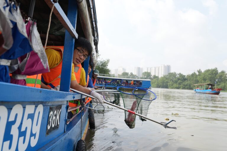 Students from Saigon South International School (SSIS) Lead Riverside Clean-Up